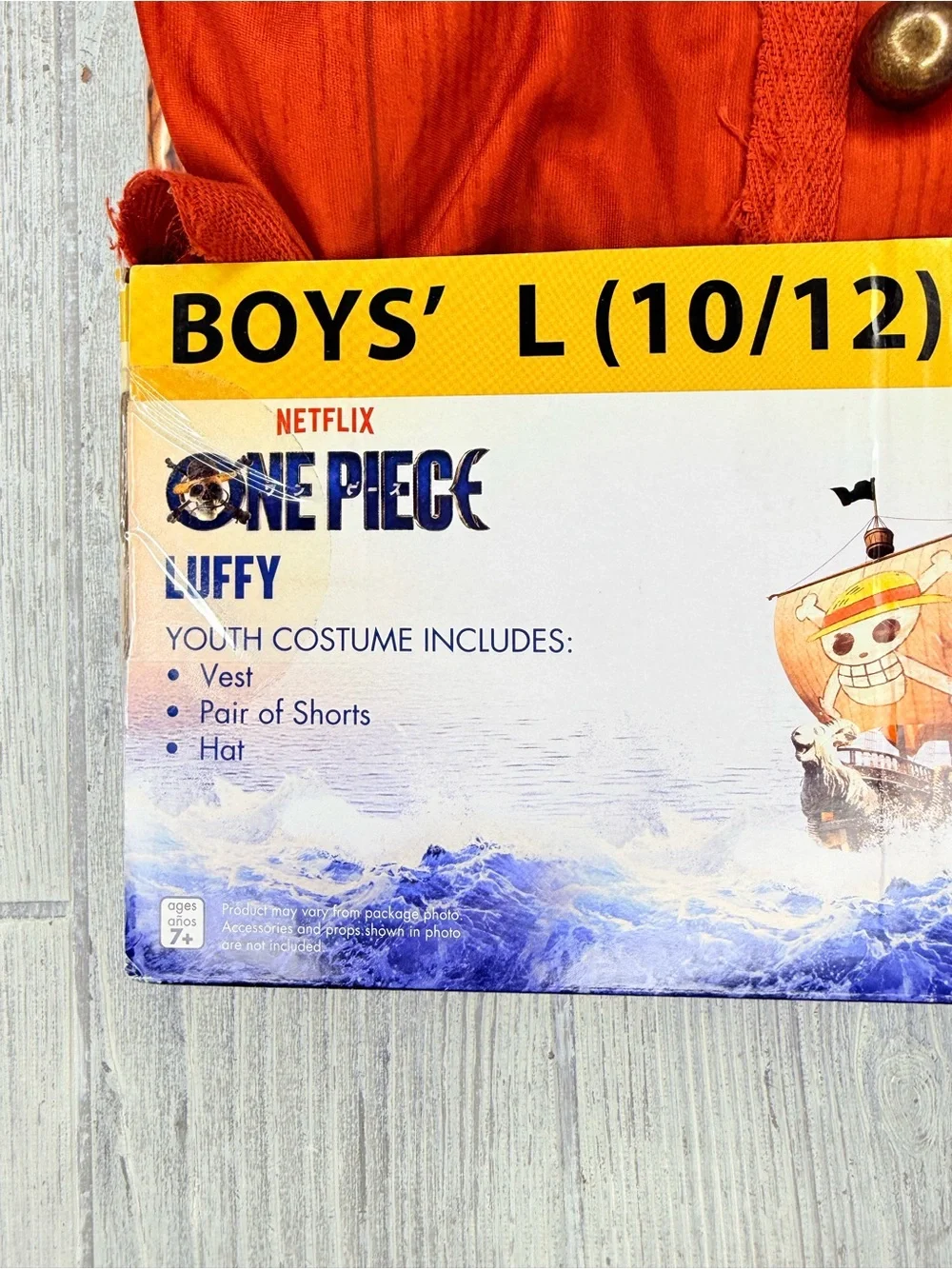 InSpirit Designs One Piece Kids Monkey D. Luffy halloween Costume cosplay 10-12